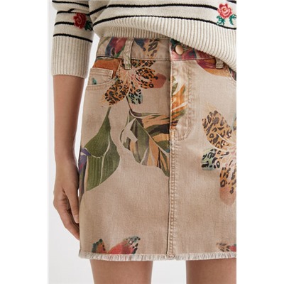 Minifalda de camuflaje floral