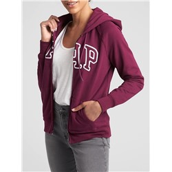 Arch Logo Zip Hoodie in Fleece