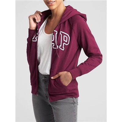Arch Logo Zip Hoodie in Fleece