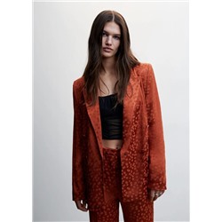 Americana satinada estampada -  Mujer | MANGO OUTLET Melilla