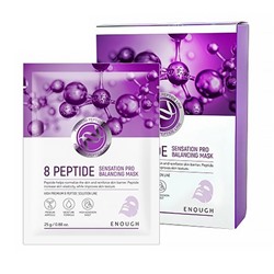 ENOUGH 8 Peptide Sensation Pro Balancing Mask Тканевая маска для лица с пептидами 25г