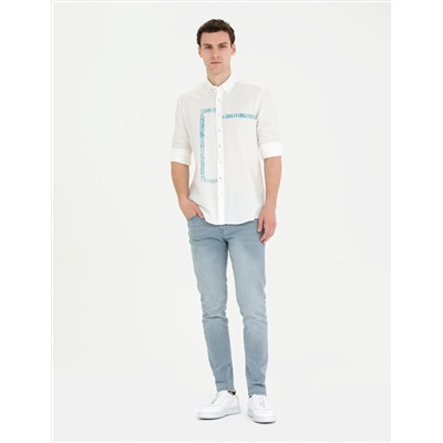 Açık Mavi Regular Fit Uzun Kollu Gömlek
