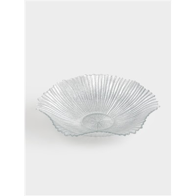 Ваза для фруктов, 32х7 см, стекло Р, серебристая, Avila