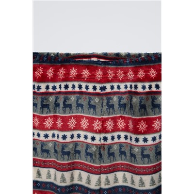 AGES 6-14/ GREEK KEY FLEECE PYJAMAS