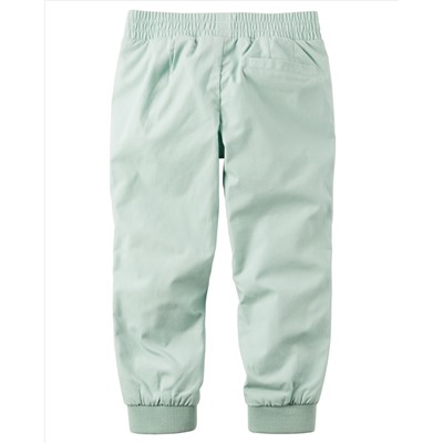 Jersey-Lined Poplin Joggers