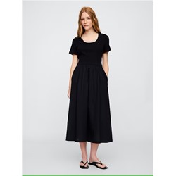 Scoopneck Midi Dress