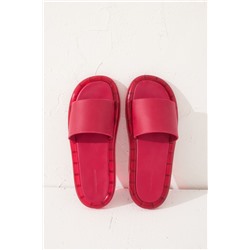 Sandalias tipo pala rojo