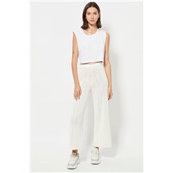 Pantalón 7/8 cintura alta - Blanco