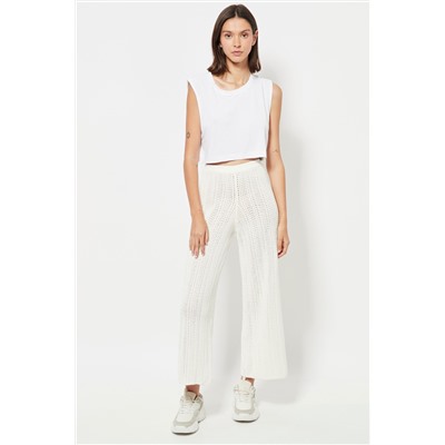 Pantalón 7/8 cintura alta - Blanco