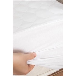 Kapitoneli Fitted Tek Kişilik Yatak Alezi - Beyaz