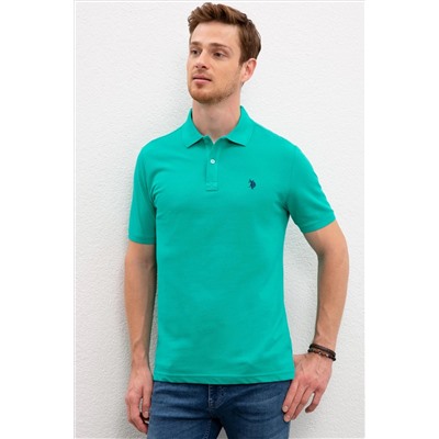 Erkek Yeşil Basic Polo Yaka Tişört