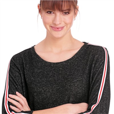 Damen Shirt mit Galonstreifen