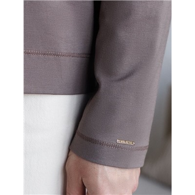 Базовый лонгслив из премиального хлопка с эластаном