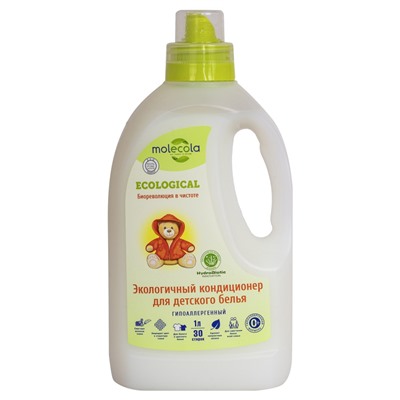 [MOLECOLA] Кондиционер для ДЕТСКОГО белья Pure Sensitive для чувствительной кожи 0+ ЭКО, 1 л