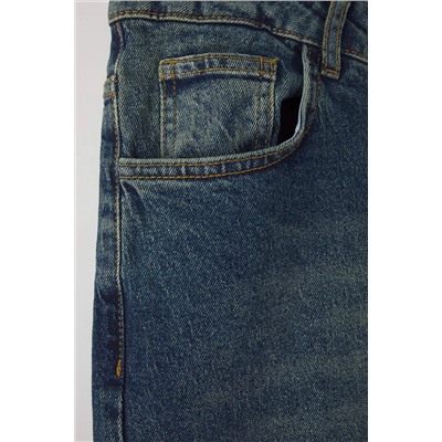 Mavi Yüksek Bel Straight Fit Denim Büyük Beden Jeans TBBSS24CJ00051