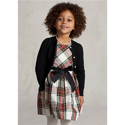Girls 2-6x Mini-Cable Cotton Cardigan