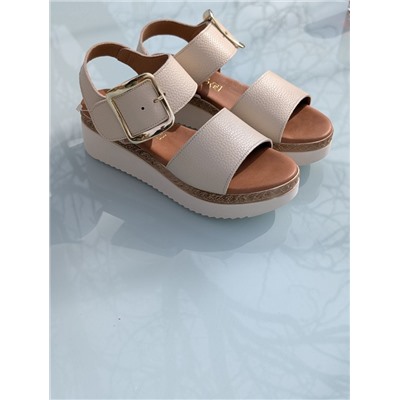 КОМБО испанские босоножки S44ACBeig+итальянская сумка AB.ZAPATOS PELLE · 2704 Beige АКЦИЯ