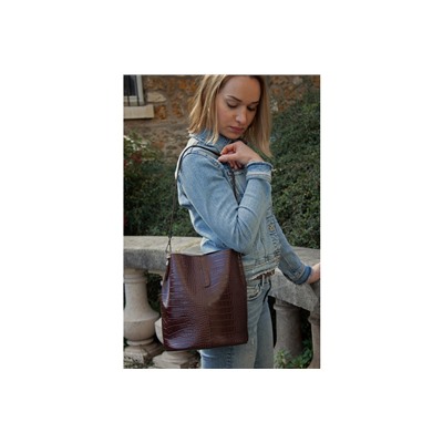 Bolso de piel Bruna Marrón