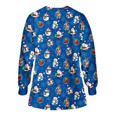 UA Christmas Crush Royal Print Scrub Jacket