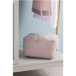 Çiçek Desen Baskılı Hurç - Pudra - 52x28x21 cm