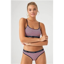 U.S. Polo Assn., U.S. Polo Assn. Kadın Çizgili Büstiyer ve Slip Seti 0SU.S2.T4.B6.6.A.T2.I.5DA0.N.24.RST