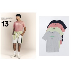 4-PACK OF PRINTED T-SHIRTS