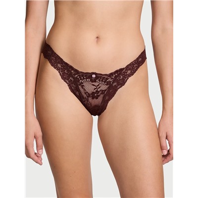 Lace-Trim Brazilian Panty