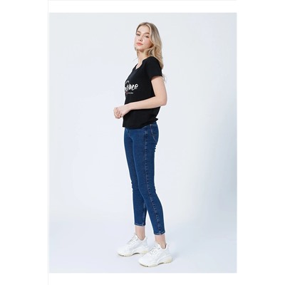 Lee Cooper Kadın Siyah T-Shirt 5002847262