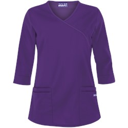 Butter-Soft Scrubs by UA™ 3/4 Sleeve Mock Wrap Top