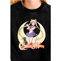 Толстовка с капюшоном Sailor Moon, черная
