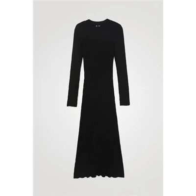 Vestido slim midi canalé