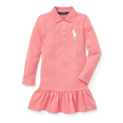 GIRLS 2-6X Big Pony Stretch Mesh Dress