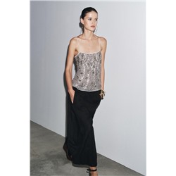 ZW COLLECTION EMBROIDERED BEADED TOP