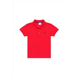 Erkek Çocuk Kırmızı Basic Polo Yaka Tişört