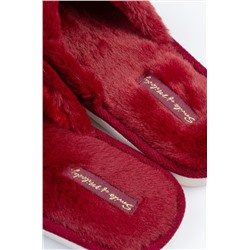 Женские меховые открытые тапочки Happy Fox Home