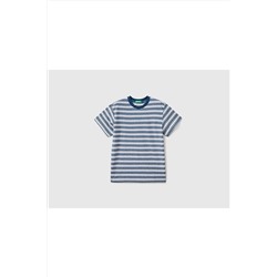 United Colors of BenettonErkek Çocuk Mix Çizgili T-shirt Beyaz Mix