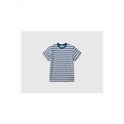 United Colors of BenettonErkek Çocuk Mix Çizgili T-shirt Beyaz Mix