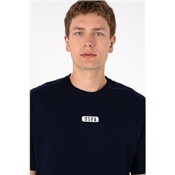 Erkek Oversize Fit Bisiklet Yaka Lacivert Tişört