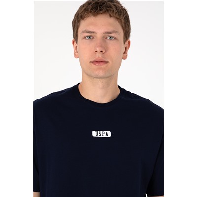 Erkek Oversize Fit Bisiklet Yaka Lacivert Tişört