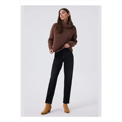 Lee Cooper Normal Bel Bol Paça Mom Fit Gri Kadın Denim Pantolon 241 LCF 121012 MARLYN ROSADA VBL ST 5003069060