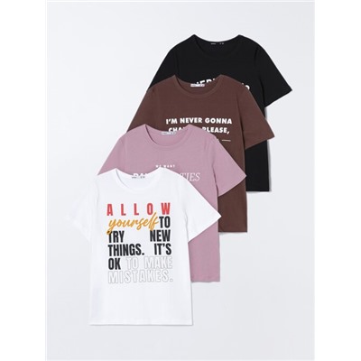 4-PACK OF PRINTED T-SHIRTS