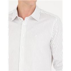 Haki Slim Fit Uzun Kollu Gömlek