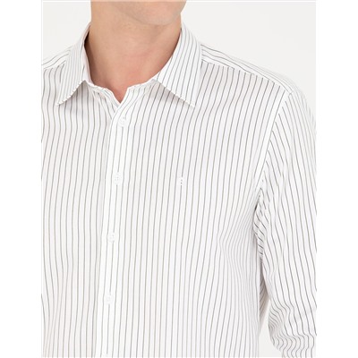 Haki Slim Fit Uzun Kollu Gömlek