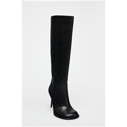 LEATHER STILETTO HEEL BOOTS