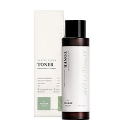 VILLAGE 11 FACTORY ACTIVE CLEAN TONER Очищающий тонер для жирной и проблемной кожи лица  с AHA и BHA кислотами 120мл