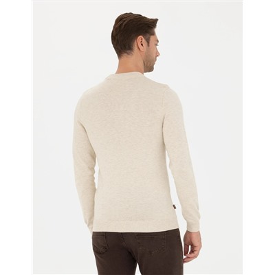 Krem Melanj Slim Fit Basic Kazak