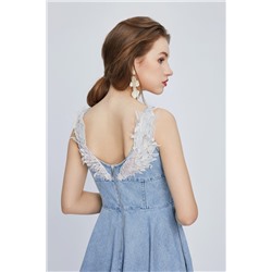 Vestido midi vaquero Azul