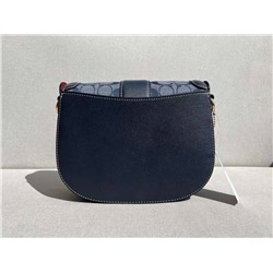 Женская сумка  COAC*H4066 с логотипом Chambra*y GEORG*E, изготовлена из жаккардовой ткани с логотипом и воловьей кожи