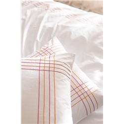 Holly King Size %100 Pamuklu Nevresim Takımı - Beyaz/Turuncu