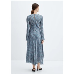 Vestido satinado cuadros